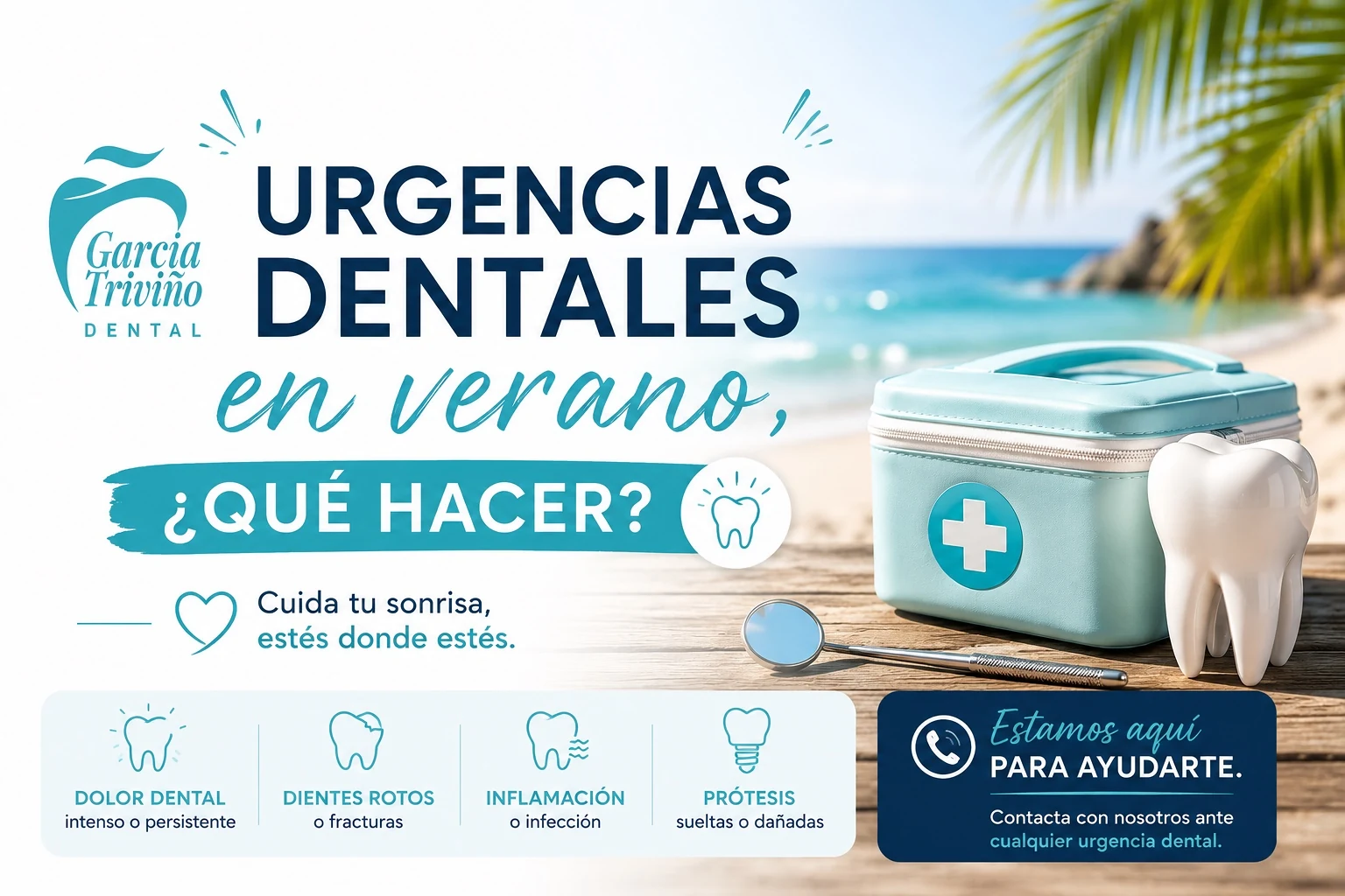 Urgencias dentales en verano: qué hacer ante dolor, fracturas, inflamación o prótesis dañadas